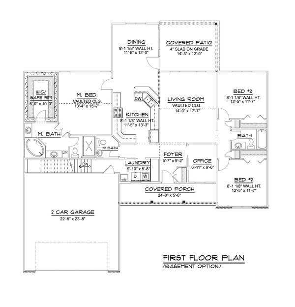 Architectural House Design - Ranch Floor Plan - Main Floor Plan #1064-80