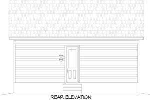 Exterior - Rear Elevation for Traditional House Plan #932-481 - 1 bed, 1 bath