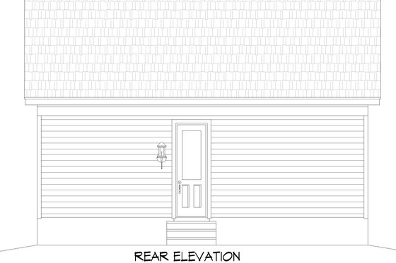 Exterior - Rear Elevation for Traditional House Plan #932-481 - 1 bed, 1 bath