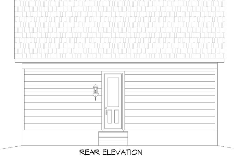 Home Plan - Exterior - Rear Elevation for Traditional House Plan #932-481 - 1 bed, 1 bath