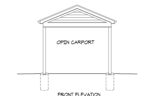 Exterior - Front Elevation 3 for Country House Plan #932-235, 0 bath