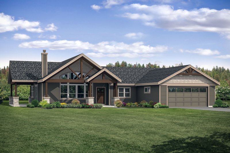 Country Style House Plan - 3 Beds 2.5 Baths 1990 Sq/Ft Plan #124-1120