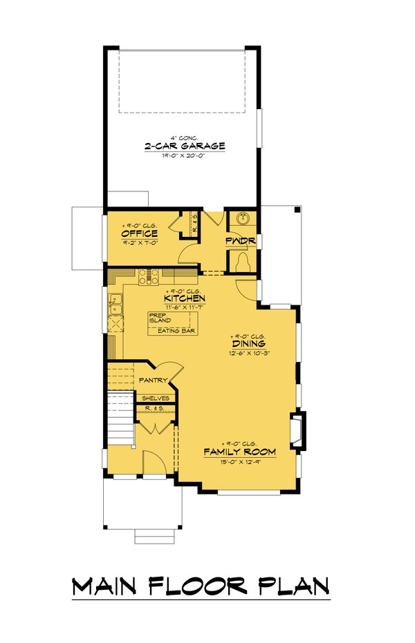 House Design - Contemporary Floor Plan - Main Floor Plan #1066-207