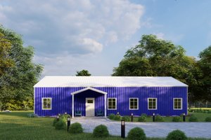 Home Plan - Barndominium Exterior - Front Elevation Plan #1107-34