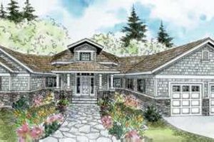 Ranch Exterior - Front Elevation Plan #124-578