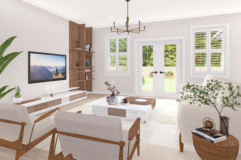 House Design - Interior - Family Room for Ranch House Plan #1060-280 - 3 bed, 2 bath