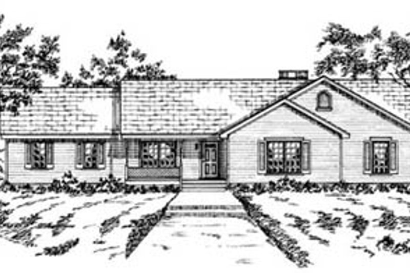 Dream House Plan - Ranch Exterior - Front Elevation Plan #36-159