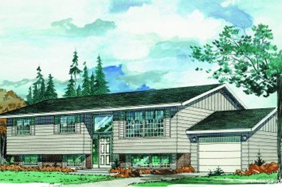 Exterior - Front Elevation for Traditional House Plan #47-114 - 3 bed, 1 bath