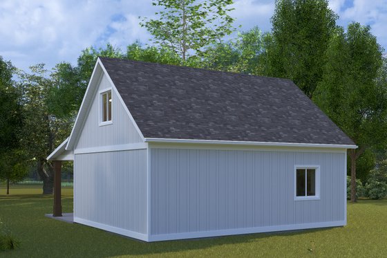 Exterior - Rear Elevation for Farmhouse House Plan #1060-332, 1 bath