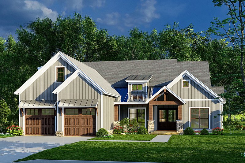 Cottage Style House Plan - 3 Beds 2 Baths 1954 Sq/Ft Plan #923-263