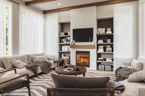 Interior - Family Room 2 for Contemporary House Plan #23-2726 - 3 bed, 2 bath