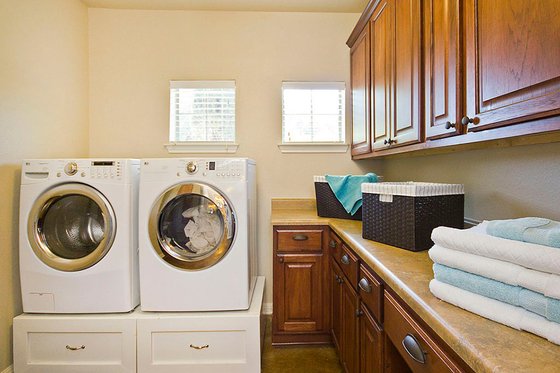 Interior - Laundry for European House Plan #80-192 - 3 bed, 3.5 bath