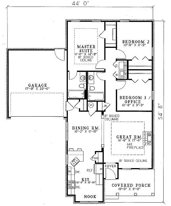 Home Plan - Traditional Floor Plan - Main Floor Plan #17-195