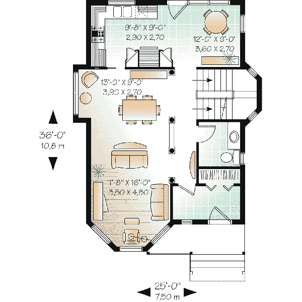 Home Plan - European Floor Plan - Main Floor Plan #23-451
