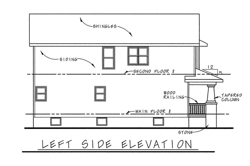Home Plan - Exterior - Other Elevation for Craftsman House Plan #20-1213 - 3 bed, 2.5 bath
