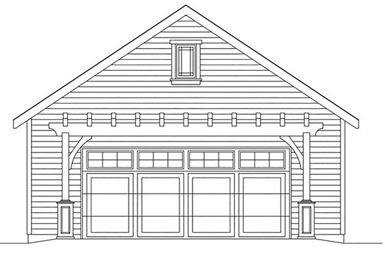 Exterior - Front Elevation 3 for Country House Plan #22-601, 0 bath