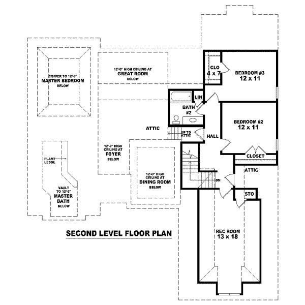 European Floor Plan - Upper Floor Plan #81-1535