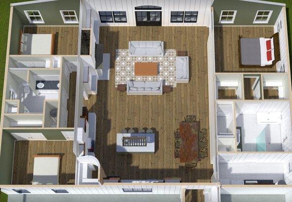 House Blueprint - Barndominium Floor Plan - Other Floor Plan #44-261