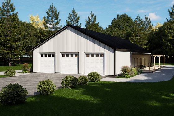 Exterior - Other Elevation 1 for Barndominium House Plan #1107-52 - 4 bed, 3 bath