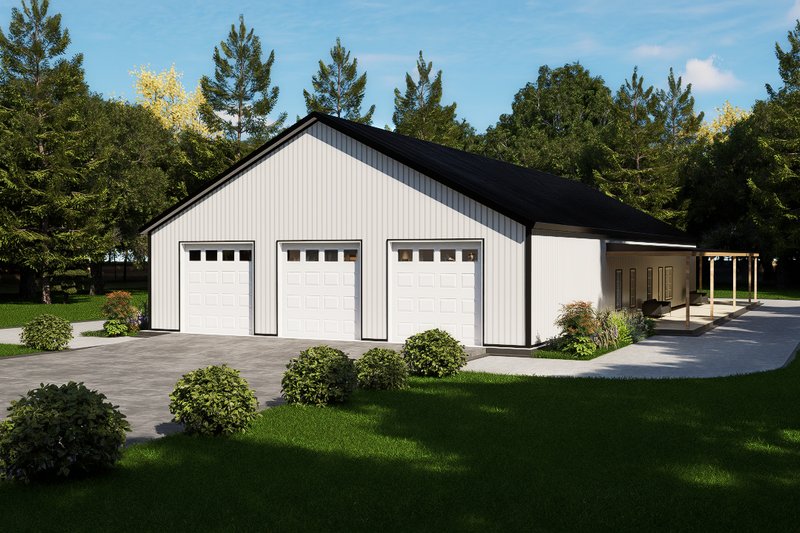 Dream House Plan - Exterior - Other Elevation 1 for Barndominium House Plan #1107-52 - 4 bed, 3 bath