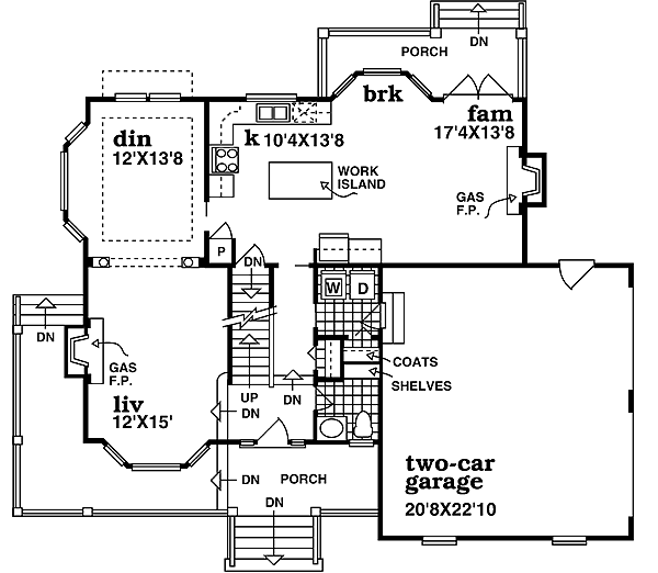 Traditional Floor Plan - Main Floor Plan #47-386