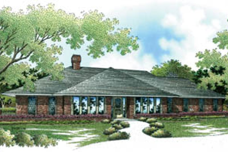 Architectural House Design - Traditional Exterior - Front Elevation Plan #45-150