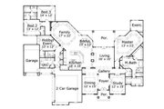 Mediterranean Style House Plan - 4 Beds 3 Baths 3818 Sq/Ft Plan #411-224 