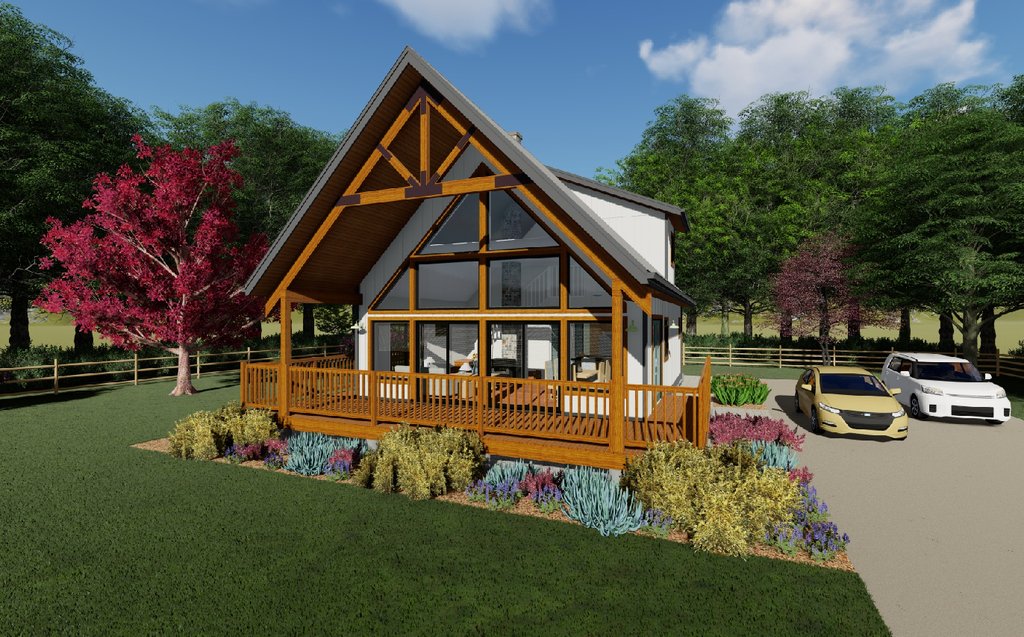 Exterior - Other Elevation 2 for Country House Plan #126-235 - 2 bed, 2 bath