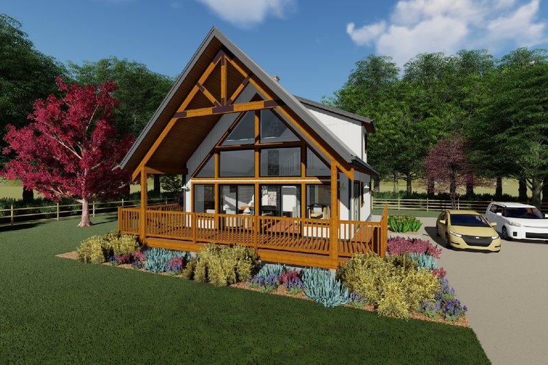 Exterior - Other Elevation 2 for Country House Plan #126-235 - 2 bed, 2 bath