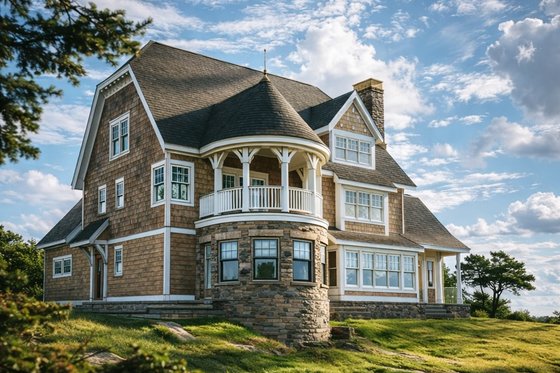 Exterior - Rear Elevation for Craftsman House Plan #928-34 - 3 bed, 3 bath