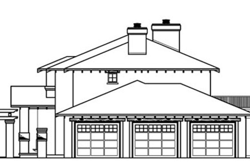 House Blueprint - Exterior - Other Elevation 1 for Mediterranean House Plan #124-711 - 5 bed, 4 bath