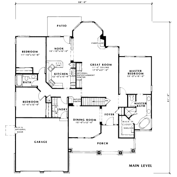 European Floor Plan - Main Floor Plan #312-538