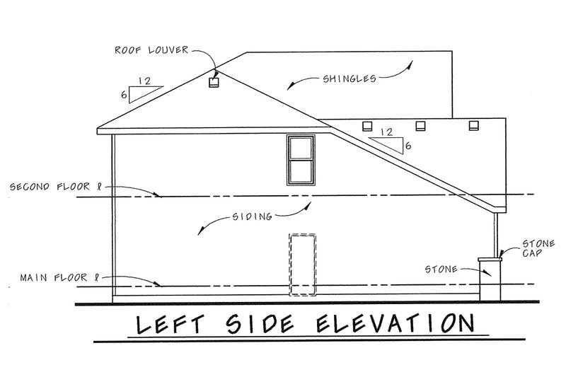 Dream House Plan - Exterior - Other Elevation 1 for Craftsman House Plan #20-1775 - 3 bed, 3 bath