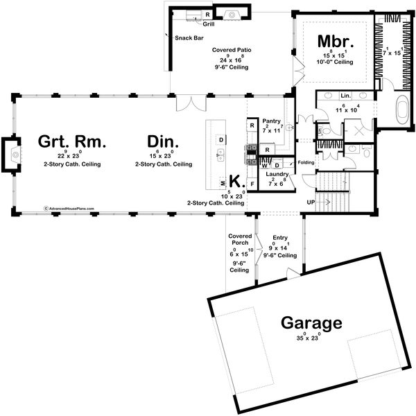 Dream House Plan - Contemporary Floor Plan - Main Floor Plan #455-511