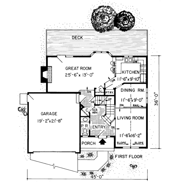 Traditional Floor Plan - Main Floor Plan #312-199