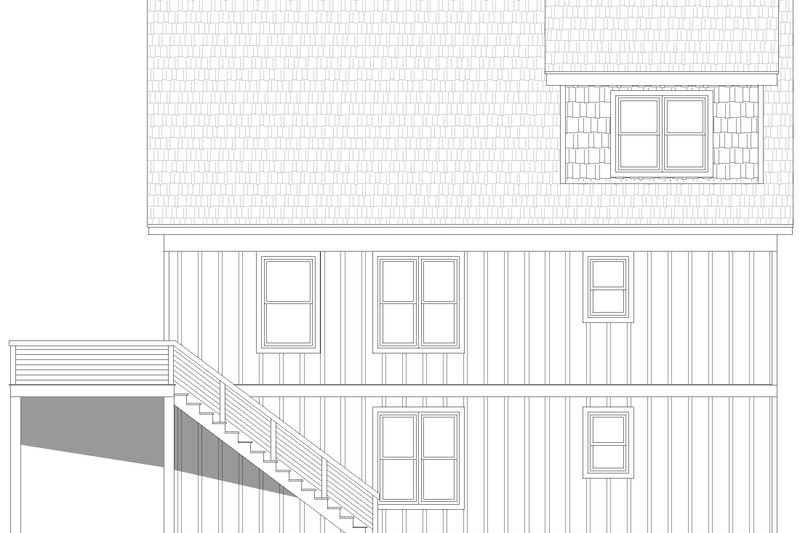 House Blueprint - Exterior - Front Elevation 3 for Country House Plan #932-1262 - 2 bed, 4 bath
