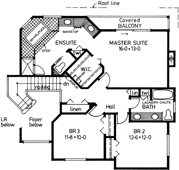Floor Plan - Upper Floor Plan #126-117