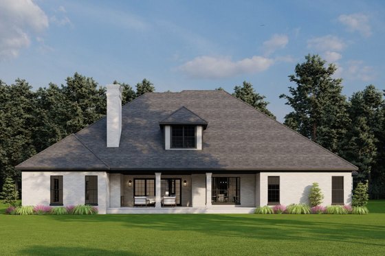 Exterior - Rear Elevation for Traditional House Plan #923-64 - 5 bed, 4 bath