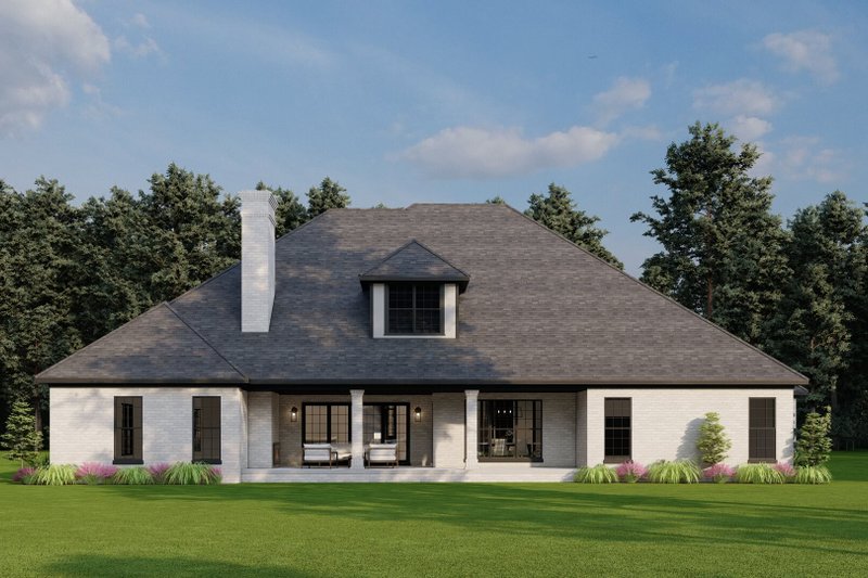 Architectural House Design - Exterior - Rear Elevation for Traditional House Plan #923-64 - 5 bed, 4 bath