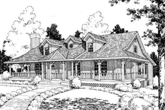 Exterior - Front Elevation for Traditional House Plan #312-798 - 4 bed, 2.5 bath