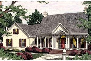 Colonial Exterior - Front Elevation Plan #406-276