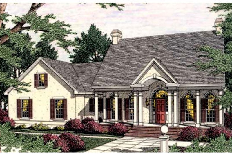 Colonial Style House Plan - 3 Beds 2.5 Baths 2424 Sq/Ft Plan #406-276