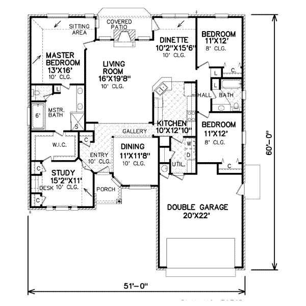 Modern Floor Plan - Main Floor Plan #65-335