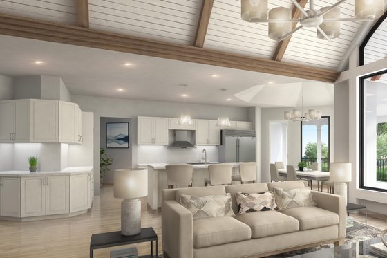 Interior - Family Room for Craftsman House Plan #54-385 - 4 bed, 4 bath