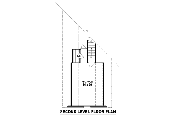 Floor Plan - Upper Floor for Colonial House Plan #81-1495 - 3 bed, 2 bath