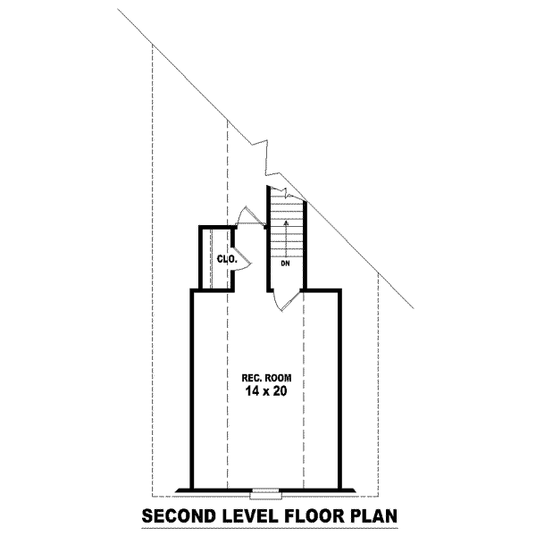 Floor Plan - Upper Floor for Colonial House Plan #81-1495 - 3 bed, 2 bath