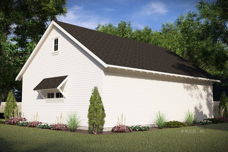 Architectural House Design - Exterior - Rear Elevation 1 for Farmhouse House Plan #51-1573 - 1 bed, 1 bath
