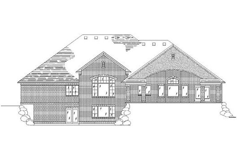 Dream House Plan - Exterior - Rear Elevation for Traditional House Plan #5-317 - 4 bed, 3.5 bath