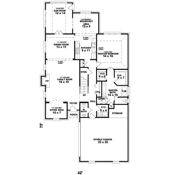 Traditional Floor Plan - Main Floor Plan #81-928