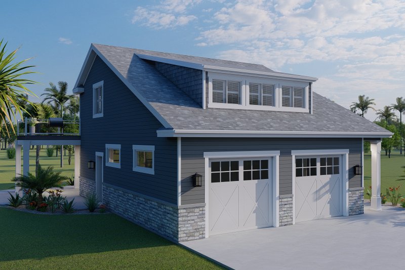 Architectural House Design - Exterior - Front Elevation 5 for Traditional House Plan #1060-76 - 1 bed, 2.5 bath